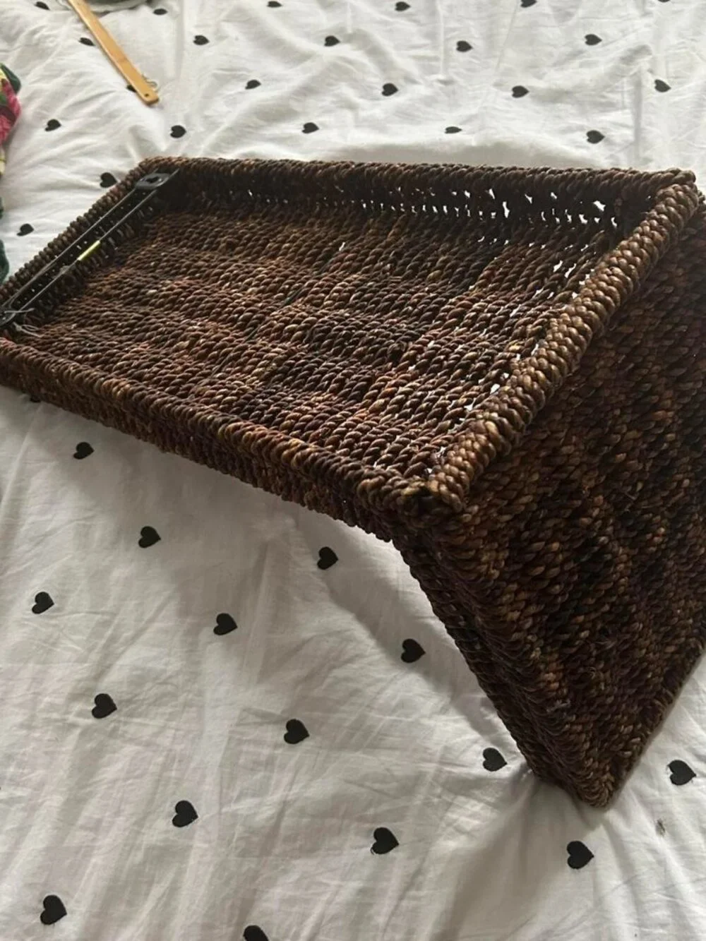 West Elm Wicker Woven L Shaped Shelf